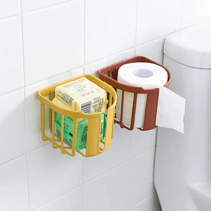 Wall-Mounted Toilet Paper Shelf – Punch-Free, Easy Install