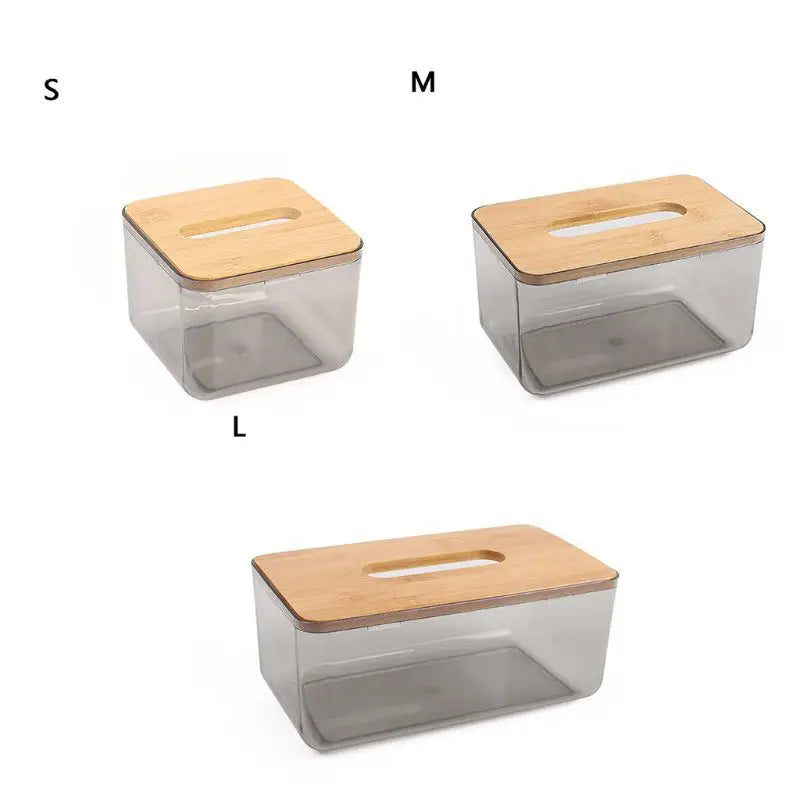 Wooden Cover Tissue Box – Bamboo & Plastic Holder🌿🌿