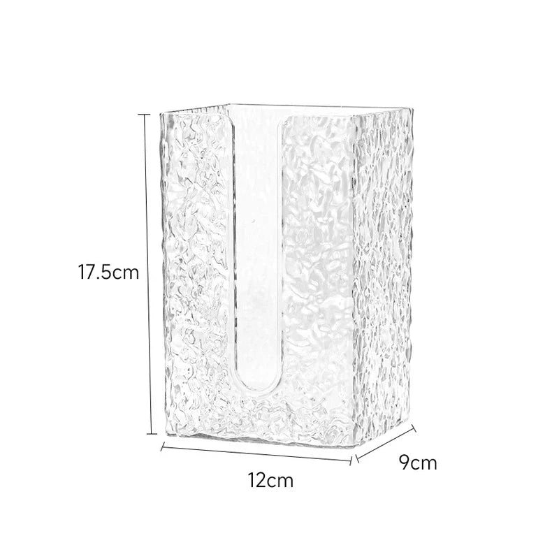 ❄️Bathroom Tissue Holder –✨ Wall-Mounted Acrylic Glacier Style